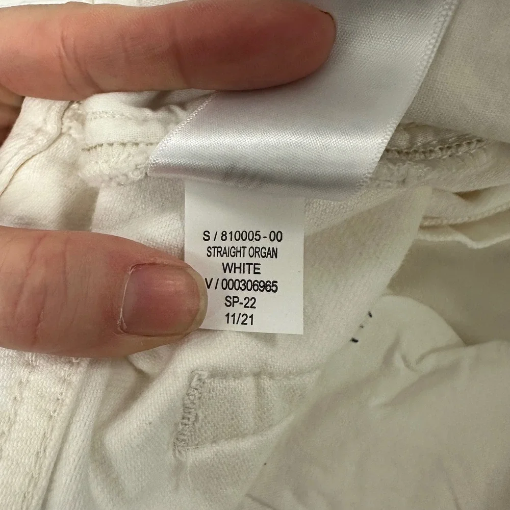 Banana‎ Republic Mens Straight Fit Organic Cotton Jeans White 44x34